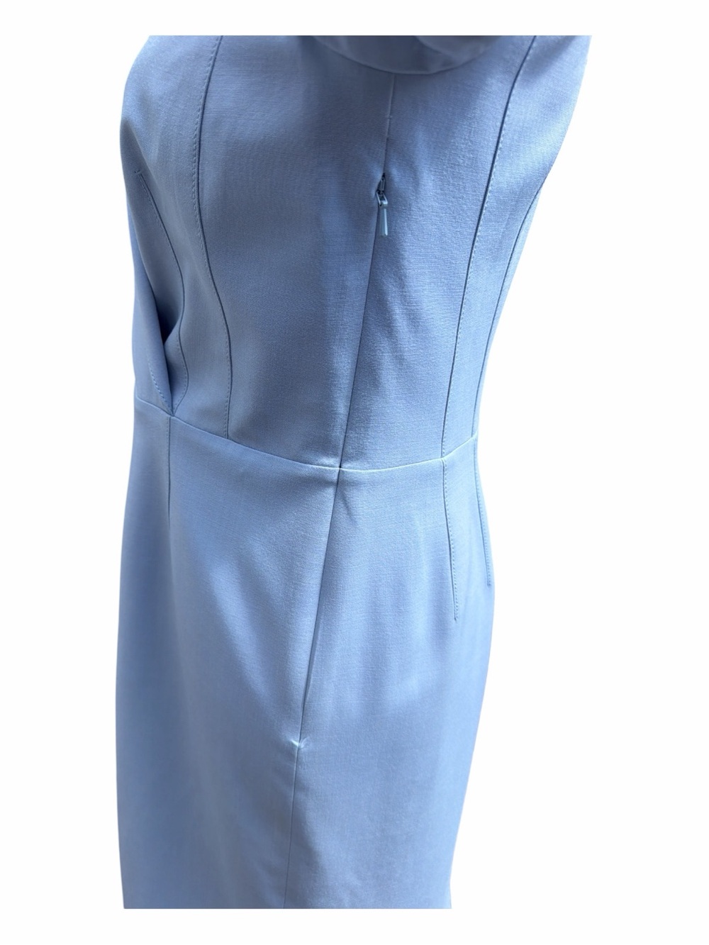 Worth New York |Powder Blue |Sheath Dress |Size 6 |Blazer Neckline - Picture 4 of 13